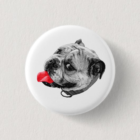 Roter Pop-Abzeichen Button (Vorderseite)