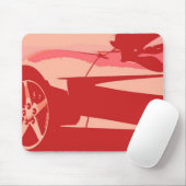 Roter Pop Art Corvette Mousepad (Mit Mouse)