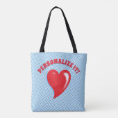 Roter Pop Kunst Herz Tasche (Rückseite)