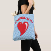 Roter Pop Kunst Herz Tasche (Von Nahem)