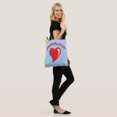 Roter Pop Kunst Herz Tasche (Am Model)