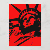 Roter Pop Kunststatue Postkarte (Vorderseite)