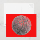 Roter Pop Stifteffekt Basketball Postkarte (Vorne/Hinten)