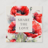 Roter Poppy Blumen Wählen Sie eine andere Option Quadratische Visitenkarte (Vorderseite)