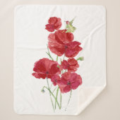 Roter Poppy Hummingbird Garden Bird Sherpadecke (Vorderseite)