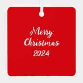 Roter positiver biblischer Affirmations-Platz Ornament Aus Metall (Rückseite)