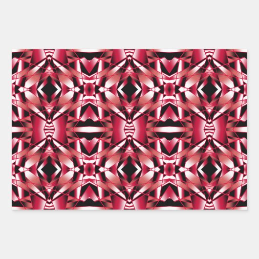 Roter Power Perspektive Farbverlauf Feine Kunst Geschenkpapier Set (Vorderseite 2)