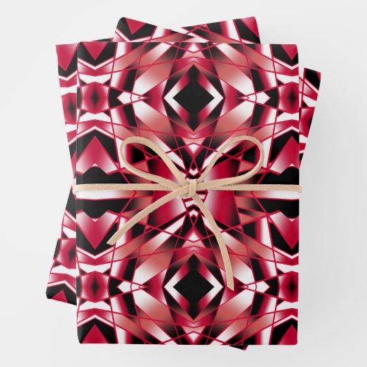 Roter Power Perspektive Farbverlauf Feine Kunst Geschenkpapier Set (Beispiel)