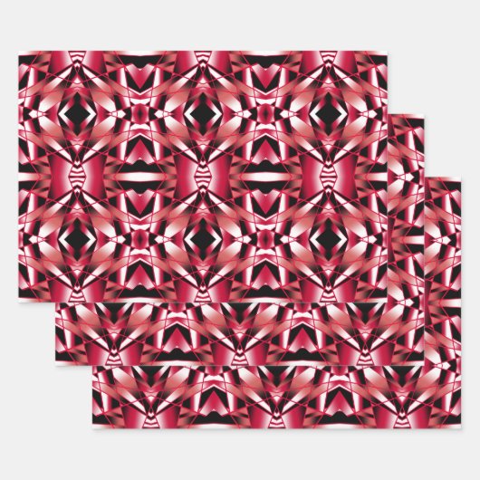 Roter Power Perspektive Farbverlauf Feine Kunst Geschenkpapier Set (Set)