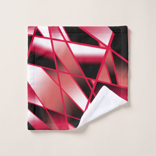 Roter Power Sichtbare strahlende, farbenfrohe Kuns Badhandtuch Set (Waschlappen)