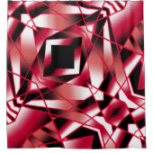 Roter Power Sichtbare strahlende, farbenfrohe Kuns Duschvorhang (Vorderseite)