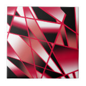 Roter Power Sichtbare strahlende, farbenfrohe Kuns Fliese (Vorderseite)