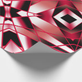 Roter Power Sichtbare strahlende, farbenfrohe Kuns Geschenkpapier (Ecke)