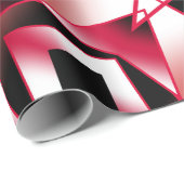 Roter Power Sichtbare strahlende, farbenfrohe Kuns Geschenkpapier (Rolleneckpunkt)