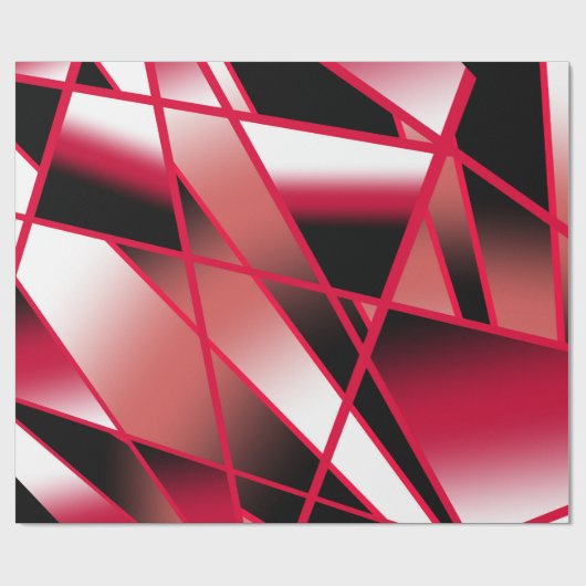 Roter Power Sichtbare strahlende, farbenfrohe Kuns Geschenkpapier (Flach)