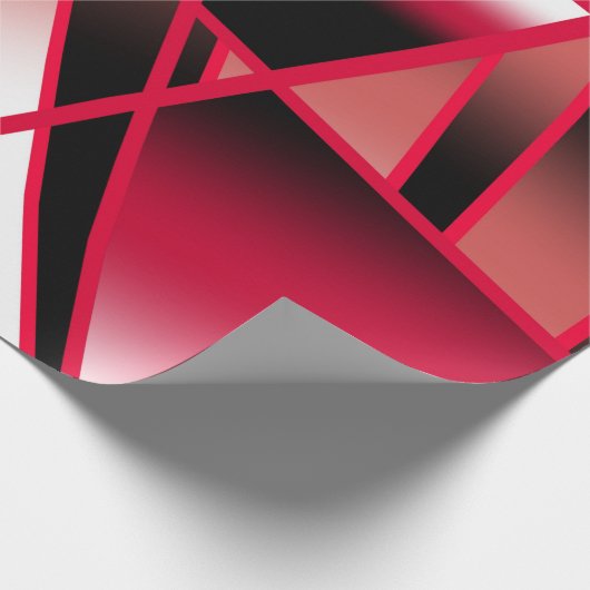 Roter Power Sichtbare strahlende, farbenfrohe Kuns Geschenkpapier (Ecke)