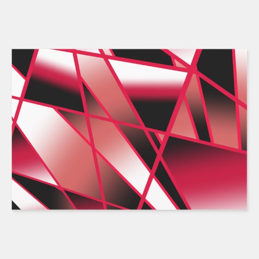 Roter Power Sichtbare strahlende, farbenfrohe Kuns Geschenkpapier Set (Vorderseite 2)