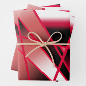 Roter Power Sichtbare strahlende, farbenfrohe Kuns Geschenkpapier Set (Beispiel)