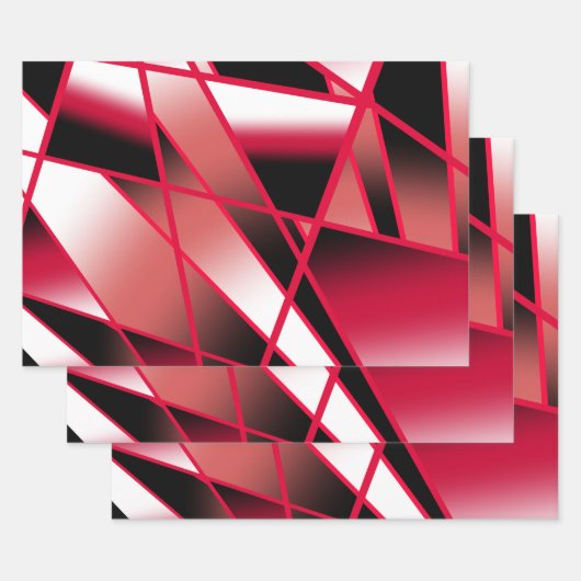 Roter Power Sichtbare strahlende, farbenfrohe Kuns Geschenkpapier Set (Set)