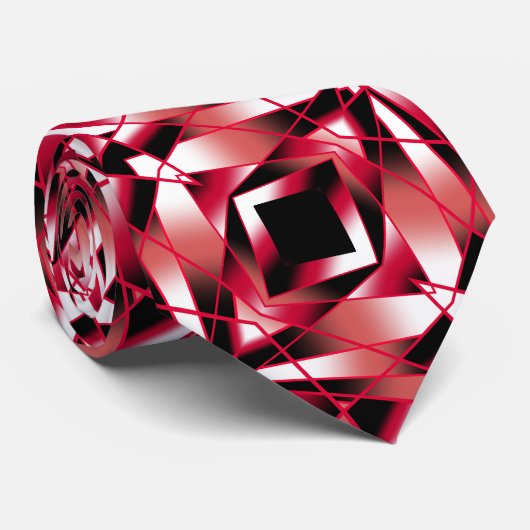 Roter Power Sichtbare strahlende, farbenfrohe Kuns Krawatte (Gerollt)