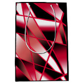 Roter Power Sichtbare strahlende, farbenfrohe Kuns Mittlere Geschenktüte (Vorderseite)