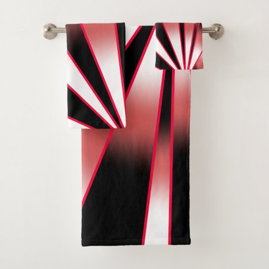 Roter Power Sichtsichtlicher Farbton Zeichnend Badhandtuch Set (Insitu)