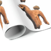 roter Pudel Geschenkpapier (Rolleneckpunkt)