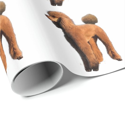 roter Pudel Geschenkpapier (Rolleneckpunkt)
