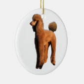 roter Pudel Keramik Ornament (Rechts)