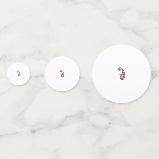 Roter Punkt Konfetti (Rückseiten)