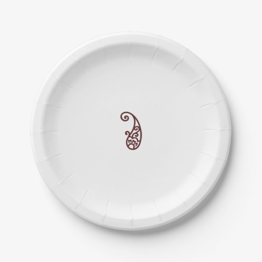 Roter Punkt Pappteller (Vorderseite)