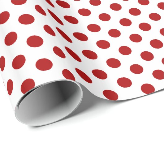 Roter Punkt-Sankt Werkstatt personalisiert Geschenkpapier (Rolleneckpunkt)