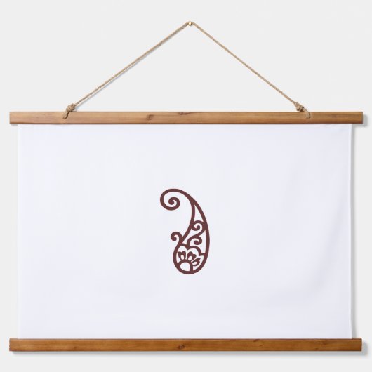 Roter Punkt Wandteppich Mit Holzrahmen (Vorderseite)