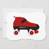 Roter Quad-Skate Einladung (Vorderseite)