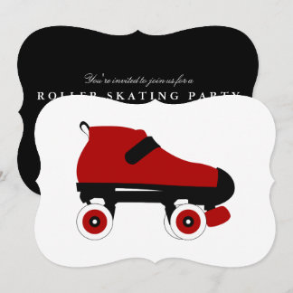 Roter Quad-Skate Einladung