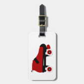 Roter Quad-Skate Gepäckanhänger (Vorderseite vertikal)