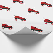 Roter Quad-Skate Geschenkpapier (Ecke)
