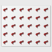 Roter Quad-Skate Geschenkpapier (Flach)