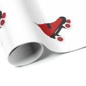 Roter Quad-Skate Geschenkpapier (Rolleneckpunkt)