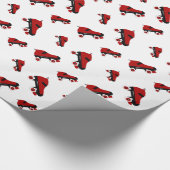 Roter Quad-Skate Geschenkpapier (Ecke)