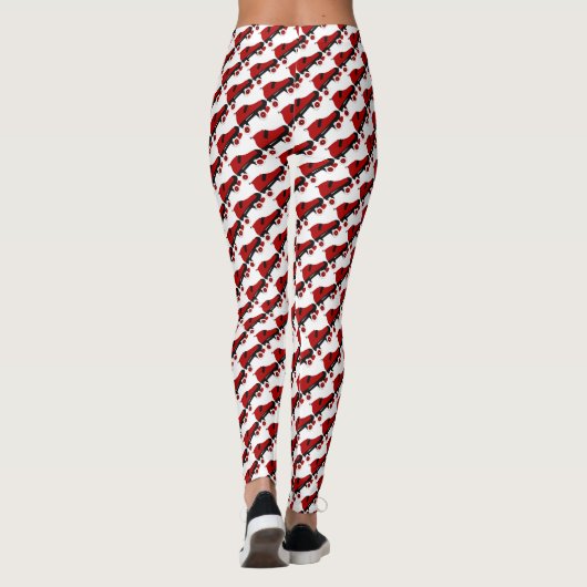 Roter Quad-Skate Leggings (Rückseite)