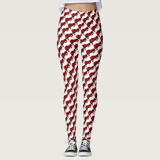 Roter Quad-Skate Leggings (Vorderseite)