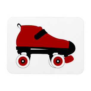 Roter Quad-Skate Magnet
