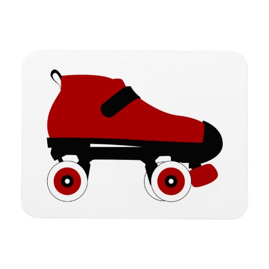 Roter Quad-Skate Magnet (Horizontal)