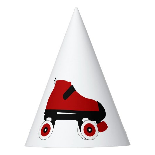 Roter Quad-Skate Partyhütchen (Vorderseite)