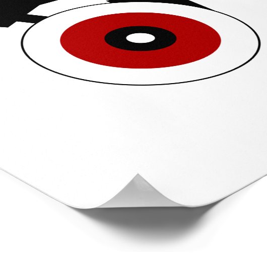 Roter Quad-Skate Poster (Ecke)