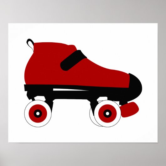 Roter Quad-Skate Poster (Vorne)