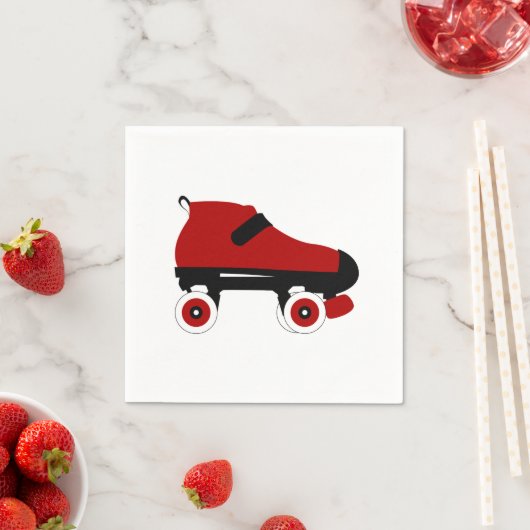 Roter Quad-Skate Serviette (Beispiel)