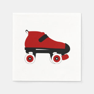 Roter Quad-Skate Serviette