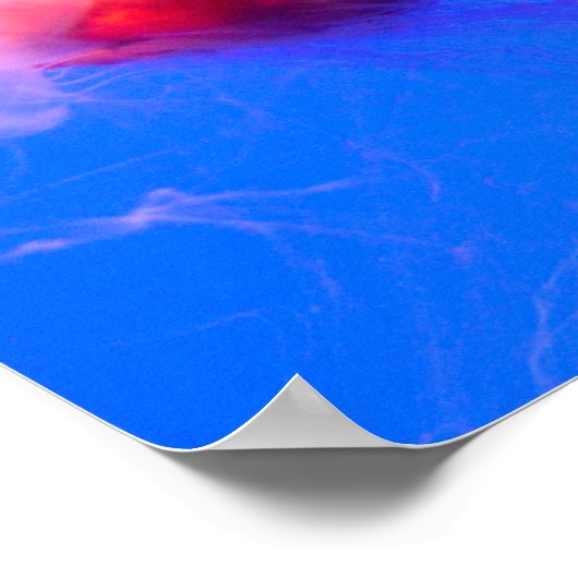 Roter Quallen Poster (Ecke)